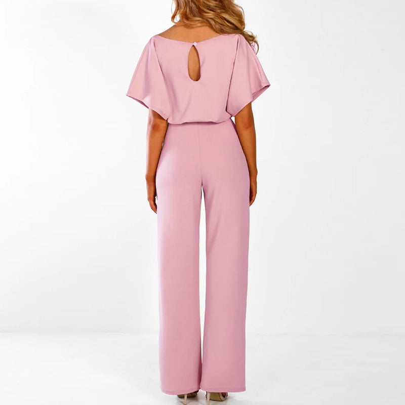 Chic Belted Jumpsuit for Women Stylish Wide-Leg Fit for Effortless Elegance
