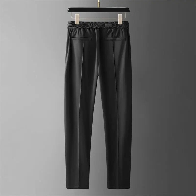 Men’s Casual Two-Piece Set Short-Sleeve Shirt & Slim Tapered Pants