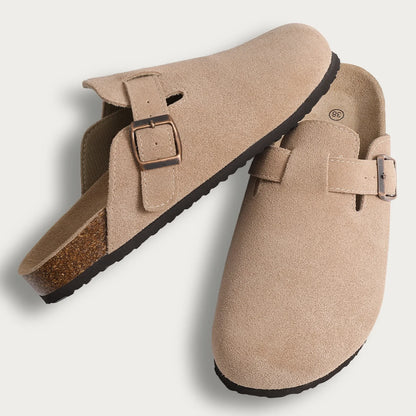 Klassische Korken Clogs Pantoffeln für Männer und Frauen, weiche Wildleder-Sandalen mit Bogenunterstützung-2