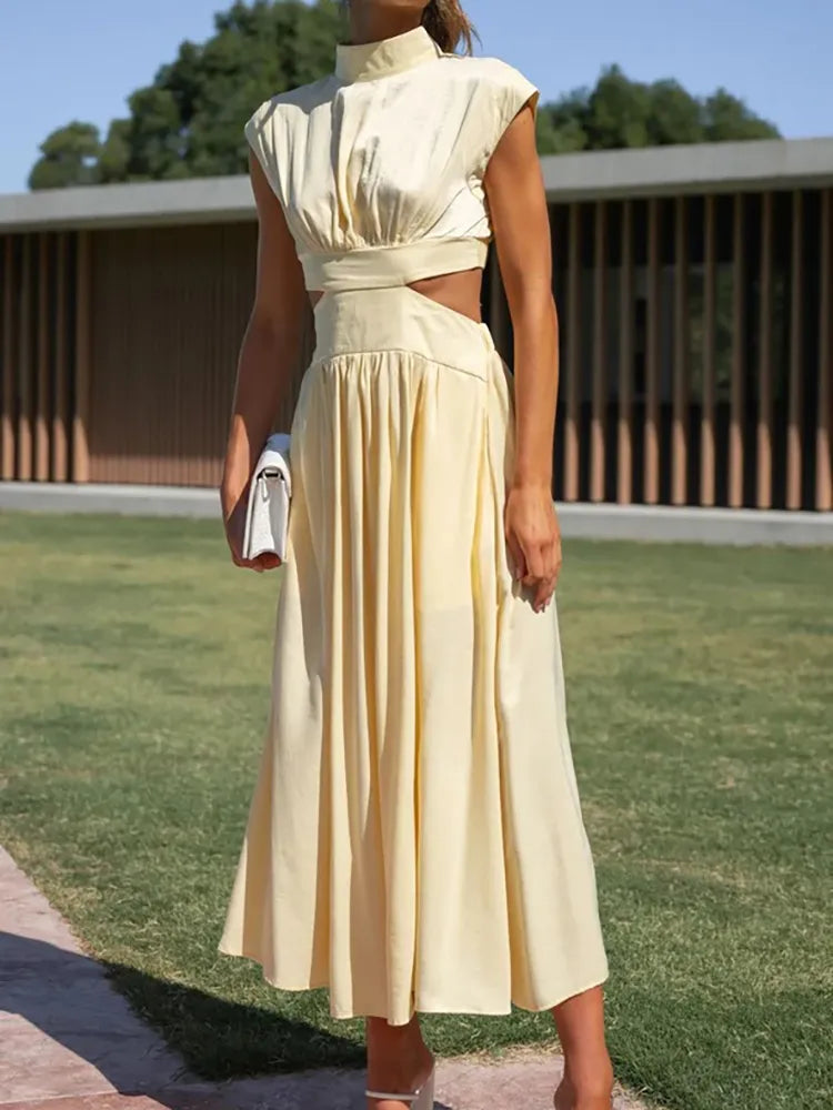 Elegantes Maxikleid Langarm für Damen, Blumenmuster, Luxuriöser Stoff, Ideal für Hochzeiten und Festliche Anlässe