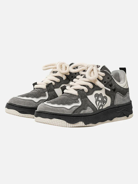 Vintage Herren Skaterschuhe im Retrograu-Design, Bequeme Passform, Umweltfreundliche Materialien-1
