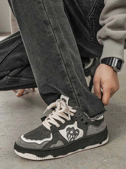 Vintage Herren Skaterschuhe im Retrograu-Design, Bequeme Passform, Umweltfreundliche Materialien-4