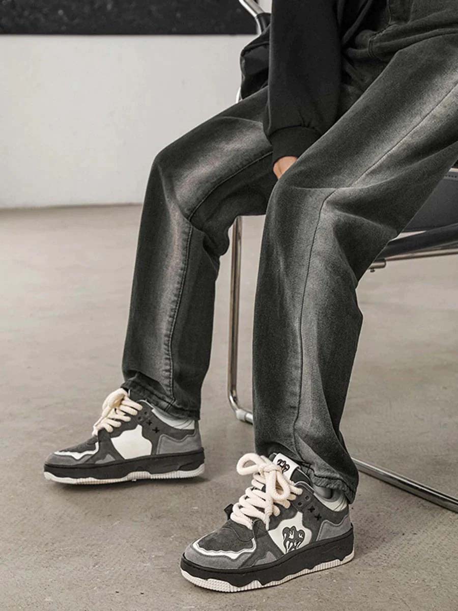 Vintage Herren Skaterschuhe im Retrograu-Design, Bequeme Passform, Umweltfreundliche Materialien-6