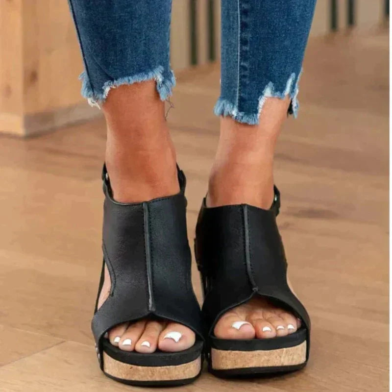 Unterstützende Damen Ledersandalen – orthopädisches Design, PU-Leder, für den Alltag 0