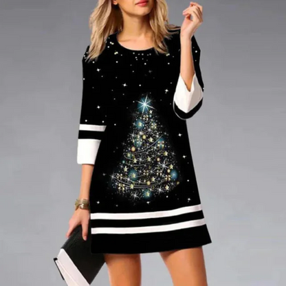 Women's Christmas Mini Dress Elegant & Playful Holiday Look