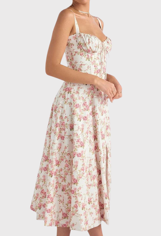 Variant image for Damen Midi Bustier Korsettkleid - Elegantes Sommerkleid für Cocktailanlässe aus Leichtem Stoff-6
