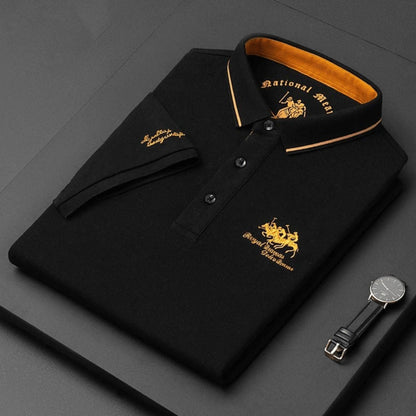 Men’s Classic Polo Shirt Embroidered Logo & Timeless Smart-Casual Style