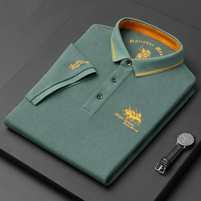 Men’s Classic Polo Shirt Embroidered Logo & Timeless Smart-Casual Style