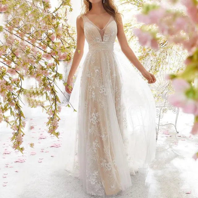 Verführerisches Damen Maxi-Kleid – ärmellos mit Spitzendetails, Mesh, für Partys und Sommerabende 2