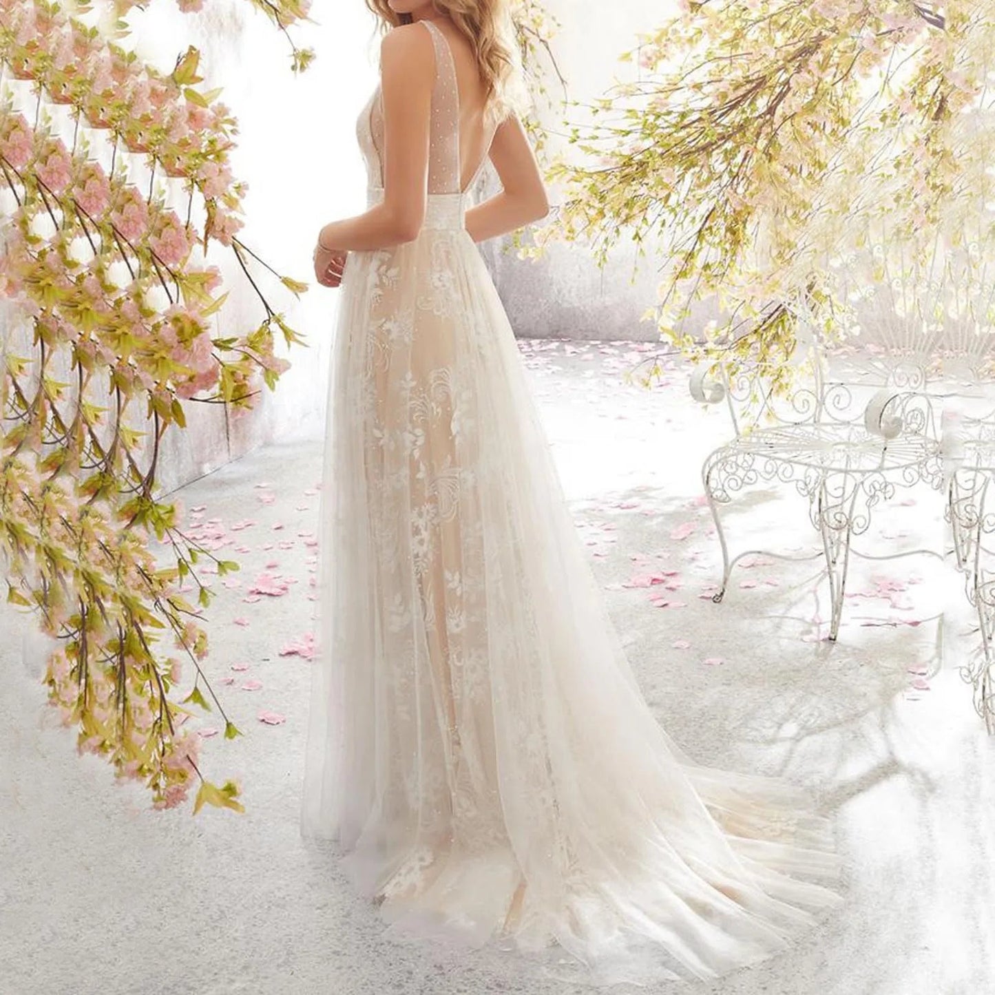 Verführerisches Damen Maxi-Kleid – ärmellos mit Spitzendetails, Mesh, für Partys und Sommerabende 6