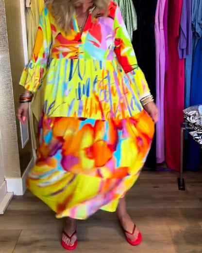 Verspielt damen kleid – ausgestellte ärmel, baumwolle, für festliche anlässe 4