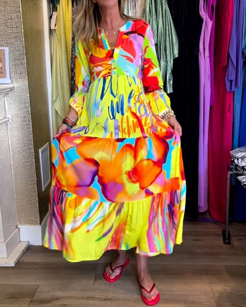 Verspielt damen kleid – ausgestellte ärmel, baumwolle, für festliche anlässe 6
