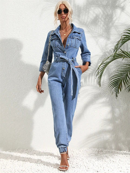 Vielseitiger Damen Jumpsuit – lässiger Schnitt, robuster Denim, für jeden Anlass 0