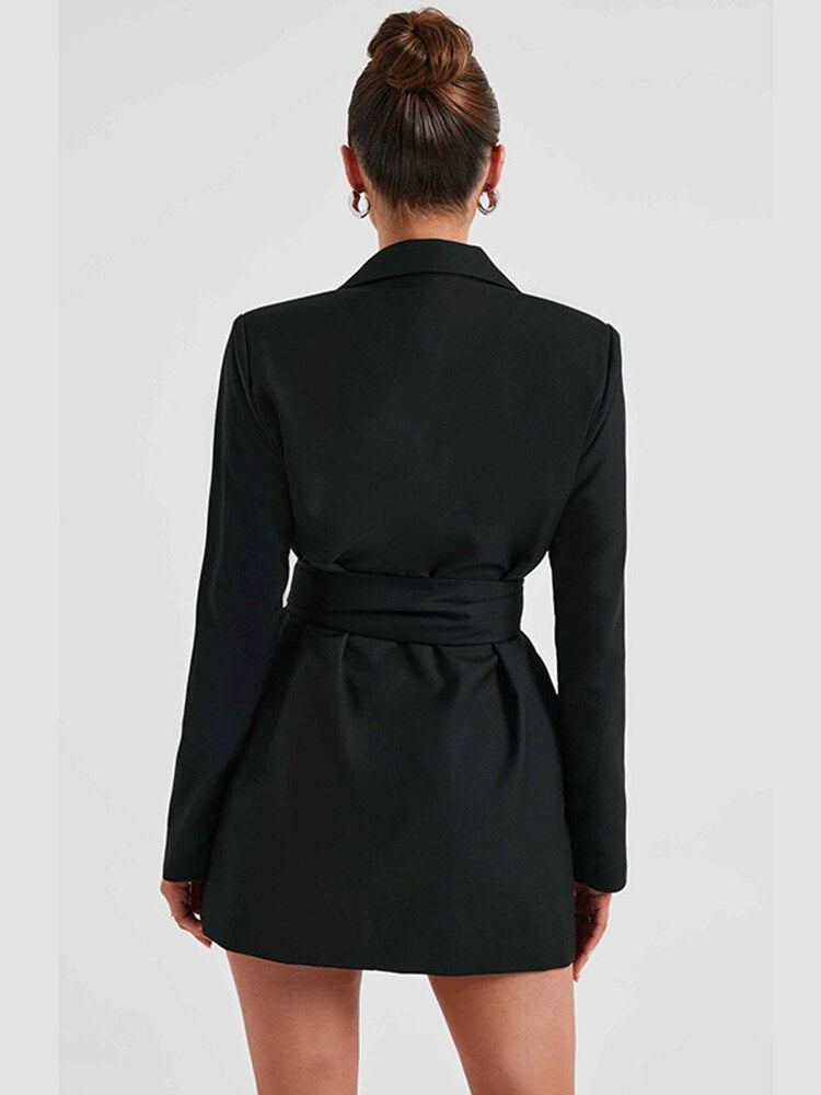 Vielseitiges Damen Blazerkleid – V-Ausschnitt, weich, für jeden Anlass 1