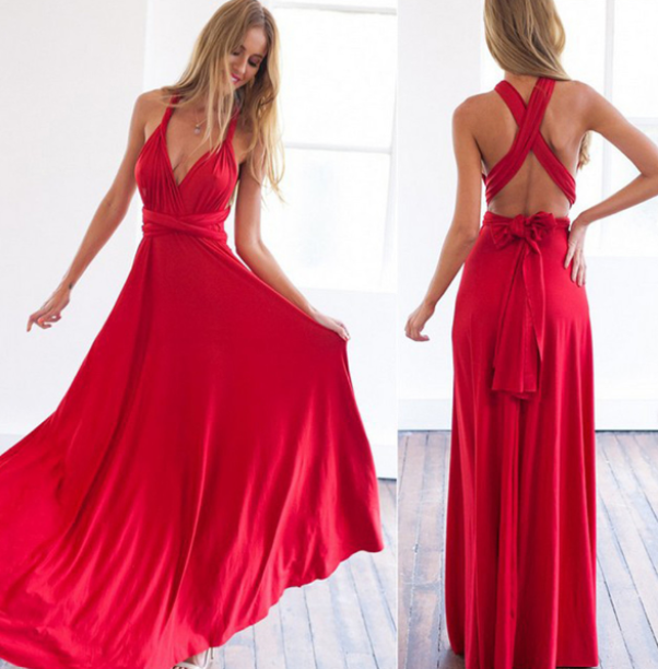 Vielseitiges Damen Wickelkleid – leichter, elastischer Stoff, für Hochzeitsgast oder festliche Anlässe 11