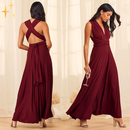 Vielseitiges Damen Wickelkleid – leichter, elastischer Stoff, für Hochzeitsgast oder festliche Anlässe 15