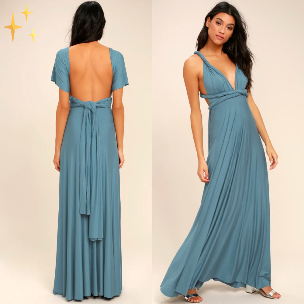 Vielseitiges Damen Wickelkleid – leichter, elastischer Stoff, für Hochzeitsgast oder festliche Anlässe 3