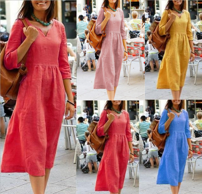 Vielseitiges Damenkleid – klassischer Ausschnitt, hochwertige Stoffe, für Hochzeitsgäste und festliche Anlässe 1
