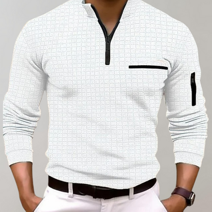 Vielseitiges Herren Poloshirt mit langen Ärmeln – klassischer Schnitt, Baumwolle, für Freizeit und Büro 5