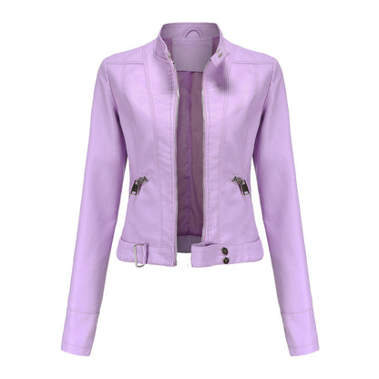 Women’s Fitted Jacket with High Collar Street-Style Outerwear