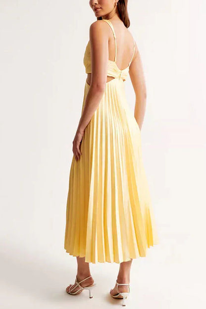 Elegantes Falten-Satin-Abendkleid Mit Tiefem V-Ausschnitt - Formelles Abendkleid Für Hochzeiten In Sechs Farben Erhältlich