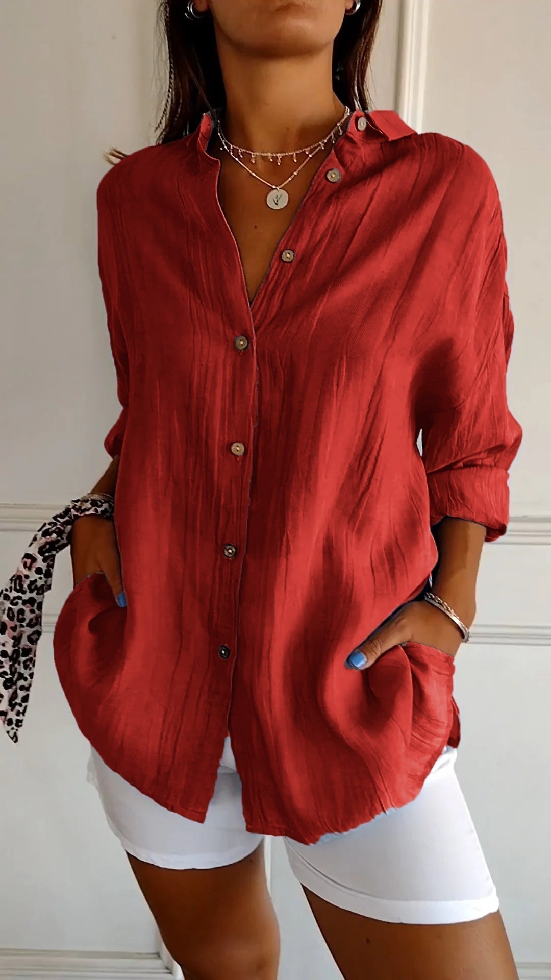 Variant image for Schicke Damenbluse Mit Schmeichelhaftem Schnitt Für Elegante Anlässe - Vielseitige Bluse Für Büro Und Freizeit-43