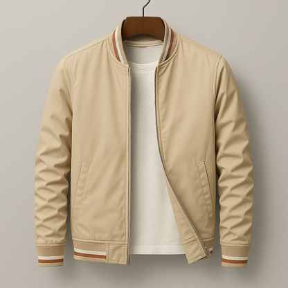 Men’s midweight bomber jacket with zip fastening
