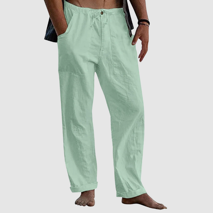 Variant image for Leinenhose Damen Mit Verstellbarem Taillenkordelzug, Entspannte Sommerhose, Atmungsaktiv und Pflegeleicht-44