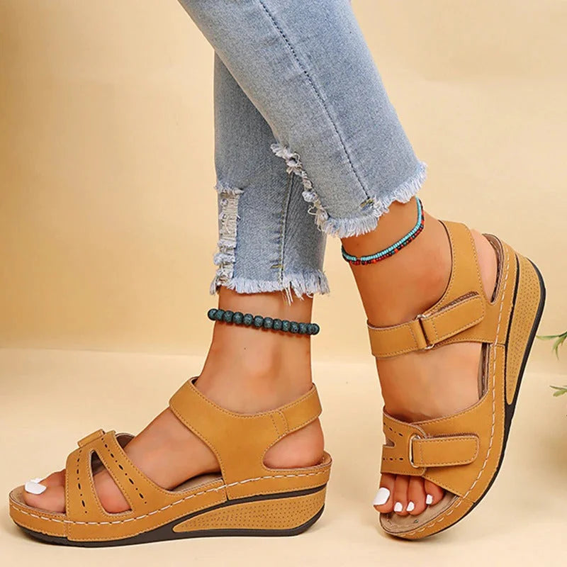 Variant image for Orthopädische Komfortsandalen Für Frauen Mit Gel-Sohle, Atmungsaktivem Design Und Verstellbarem Klettverschluss-19