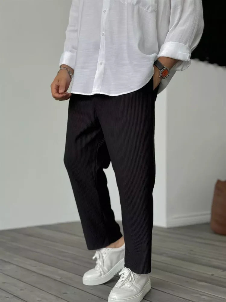 Variant image for Herren Hosen - Weiche Luxuriöse Maßgeschneiderte Hosen Für Den Täglichen Gebrauch, Premium-Stoff, Klassischer Stil-7
