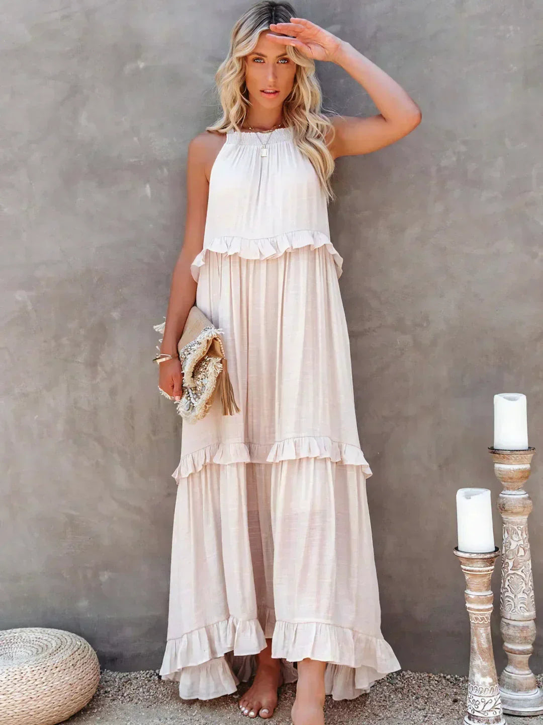 Elegantes Satin-Frauenkleid, Atmungsaktives Cocktailkleid mit Schmeichelhaftem Schnitt in Verschiedenen Größen