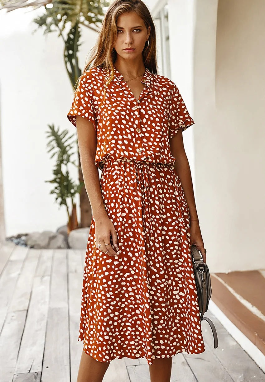 Elegantes Knielanges Damenkleid Mit Schmeichelhaftem Schnitt Für Hochzeitsgäste - Festliche Kleider Damen