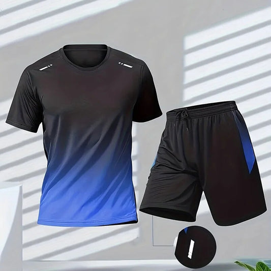 Passendes Trainingseinsatzset Damen – Leichtes T-Shirt und Shorts Sportbekleidung Damen für Vielseitige Sportliche Aktivitäten-1