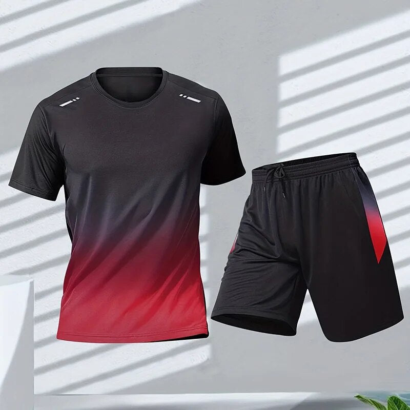 Passendes Trainingseinsatzset Damen – Leichtes T-Shirt und Shorts Sportbekleidung Damen für Vielseitige Sportliche Aktivitäten-5