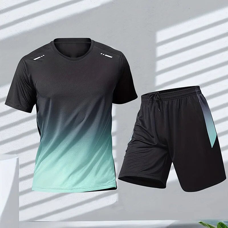 Passendes Trainingseinsatzset Damen – Leichtes T-Shirt und Shorts Sportbekleidung Damen für Vielseitige Sportliche Aktivitäten-6
