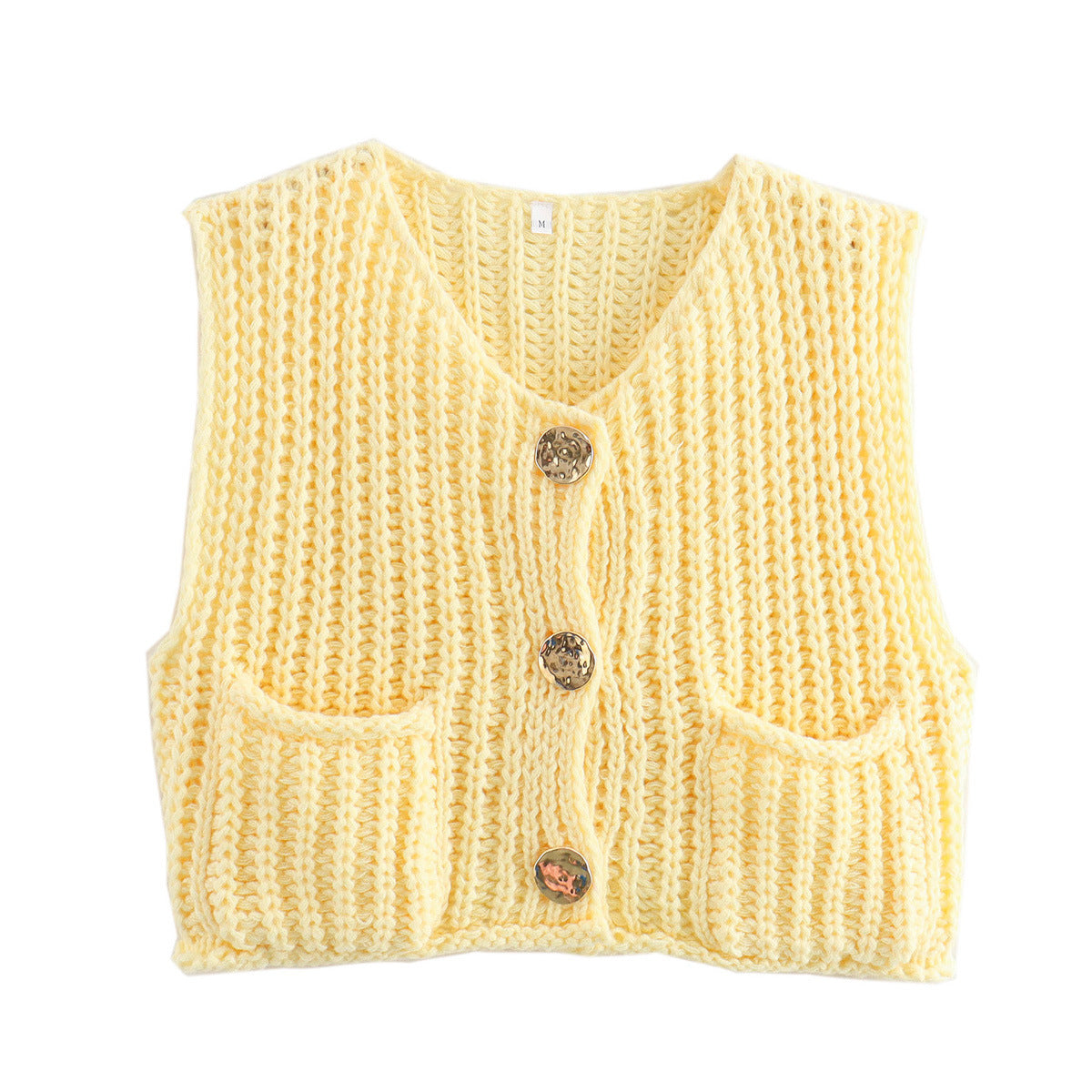 Ärmellose Strickweste Damen mit Taschen, Bequeme Passform für Jeden Anlass, Lange Weste für Vielseitigen Stil