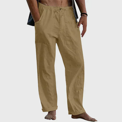 Variant image for Leinenhose Damen Mit Verstellbarem Taillenkordelzug, Entspannte Sommerhose, Atmungsaktiv und Pflegeleicht-56