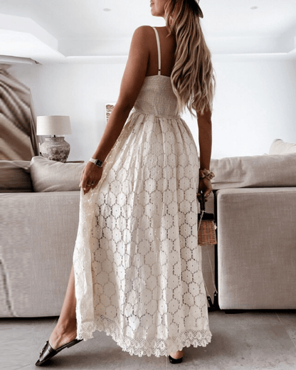 Elegantes Boho-Damenkleid Aus Weicher Baumwolle, Knielang Für Freizeit Und Veranstaltungen