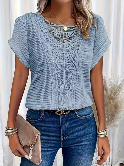 Variant image for Elegantes Gestricktes Damen Top Mit Komplizierten Details Für Festliche Anlässe-16