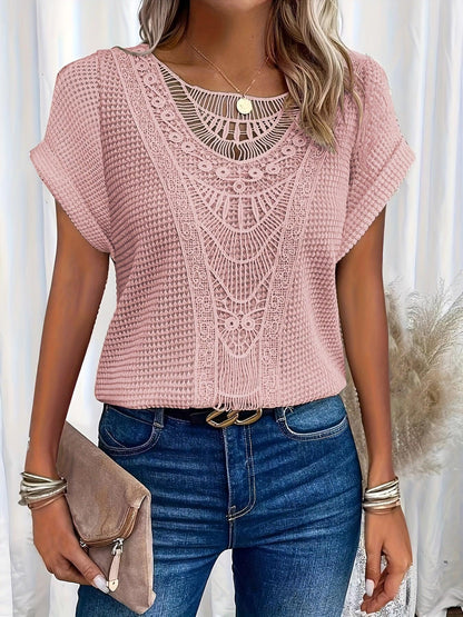 Elegantes Gestricktes Damen Top Mit Komplizierten Details Für Festliche Anlässe-6