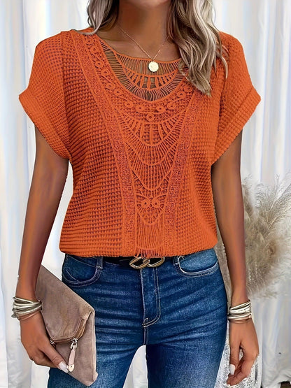 Elegantes Gestricktes Damen Top Mit Komplizierten Details Für Festliche Anlässe-4