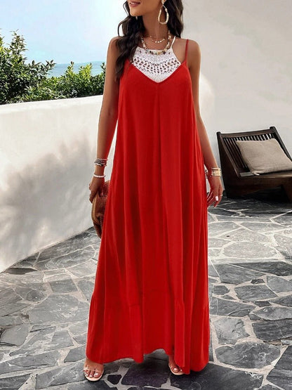Elegantes Damenkleid Gurtkleid Einfarbig – Vielseitiges Festliches Kleid Für Sommer Und Abendanlässe