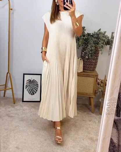 Elegantes Ärmloses Faltenkleid Für Hochzeitsgast – Vielseitige Festliche Kleider Damen Für Sommerhochzeiten Und Cocktailveranstaltungen