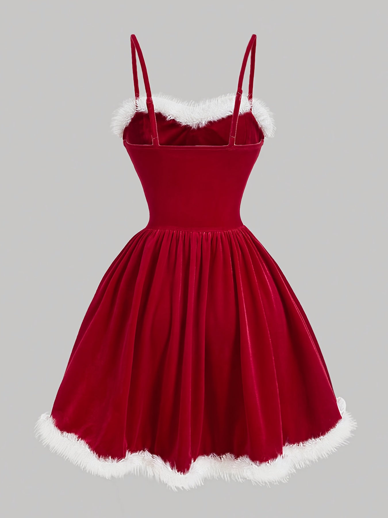 Elegant Red Christmas Midi Dress with Big Bow