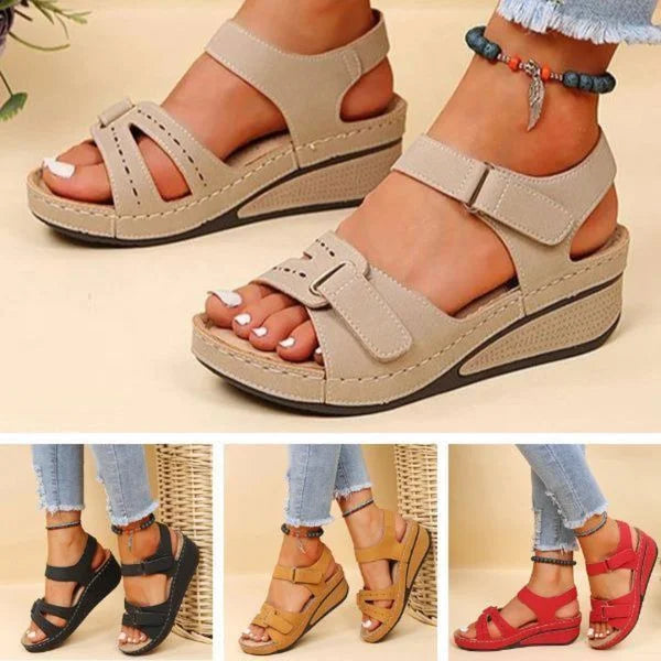Orthopädische Komfortsandalen Für Frauen Mit Gel-Sohle, Atmungsaktivem Design Und Verstellbarem Klettverschluss