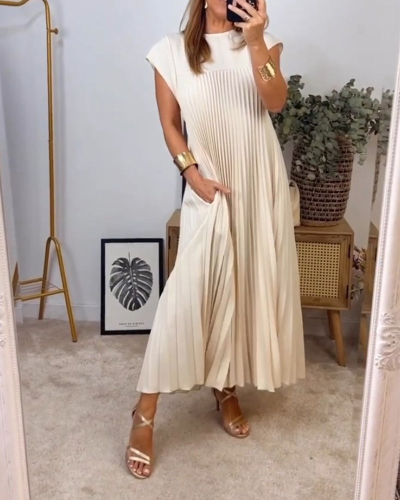 Elegantes Ärmloses Faltenkleid Für Hochzeitsgast – Vielseitige Festliche Kleider Damen Für Sommerhochzeiten Und Cocktailveranstaltungen