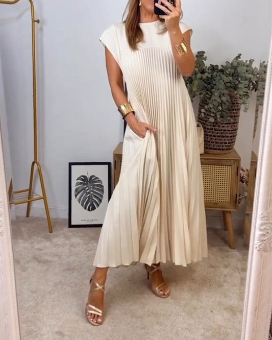 Elegantes Ärmloses Faltenkleid Für Hochzeitsgast – Vielseitige Festliche Kleider Damen Für Sommerhochzeiten Und Cocktailveranstaltungen
