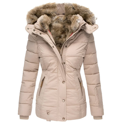 Women’s Slim Fit Puffer Jacket with Hood