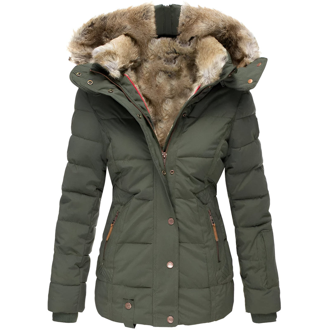 Women’s Slim Fit Puffer Jacket with Hood