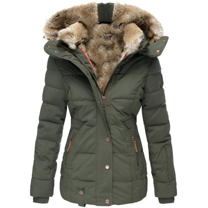 Women’s Slim Fit Puffer Jacket with Hood